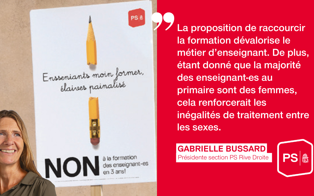 Bussard: Non à la formation des enseignant-es en 3 ans
