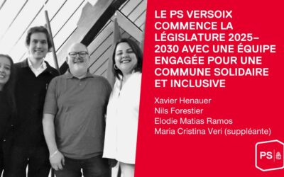 Conseil municipal de Versoix : une nouvelle législature avec  une équipe PS soudée