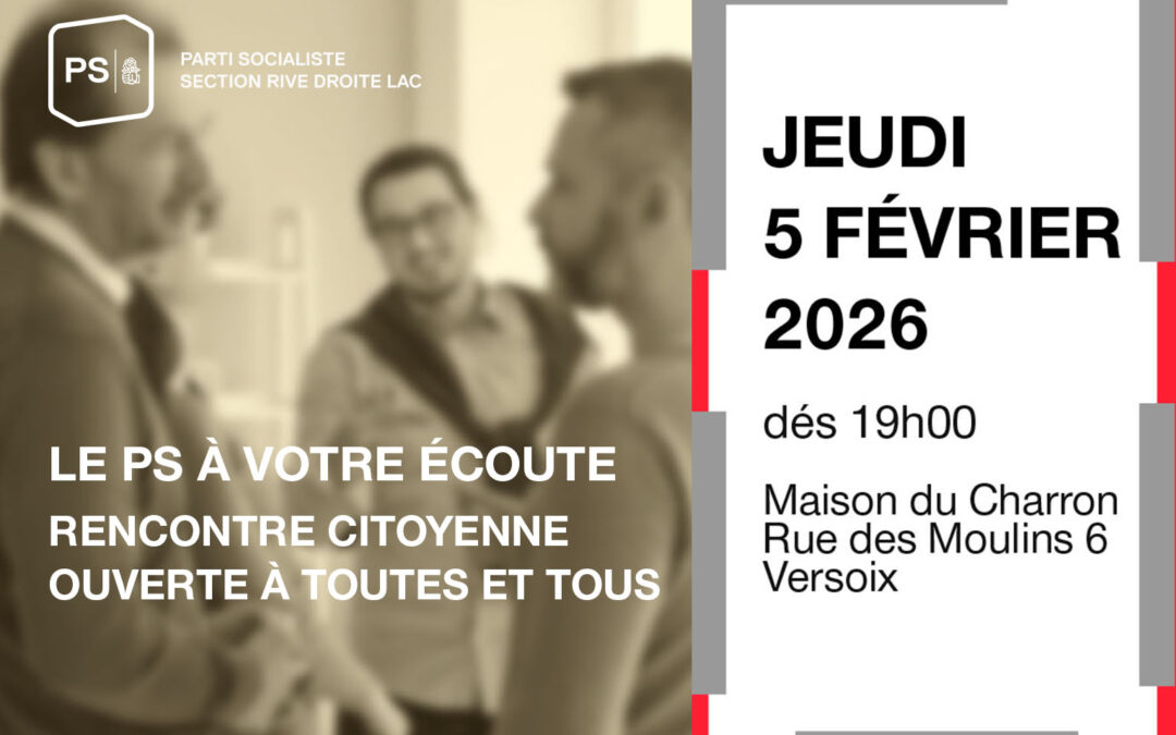 Rencontre publique : le 5 février à la Maison du Charron de Versoix