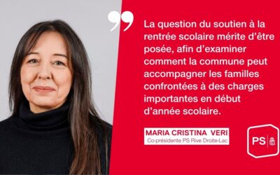 Rentrée scolaire: et si Versoix soutenait davantage les familles ?
