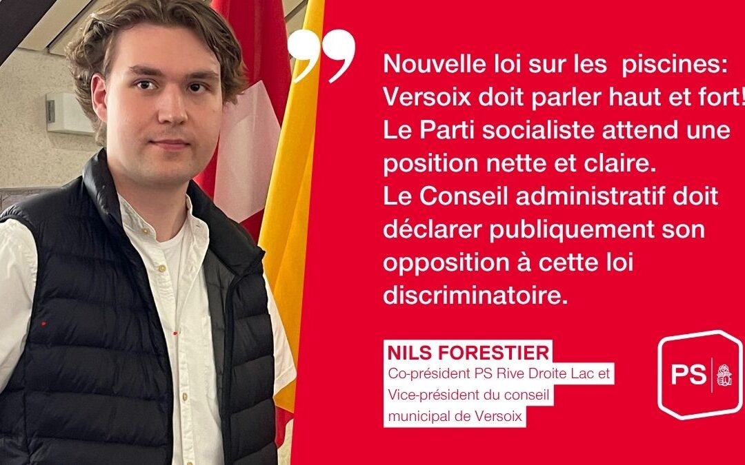 Nouvelle loi sur les  piscines : Versoix doit parler haut et fort ! 